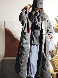 Patchwork Women Jeans Jacket in Ragged Style with Hanfu Elements, Women Jeans Cardigan, Women Jeans Kimono 231978k