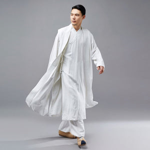 Retro Chinese Men Hanfu Robe, Vest and Pants 3 Pcs Set 240715s