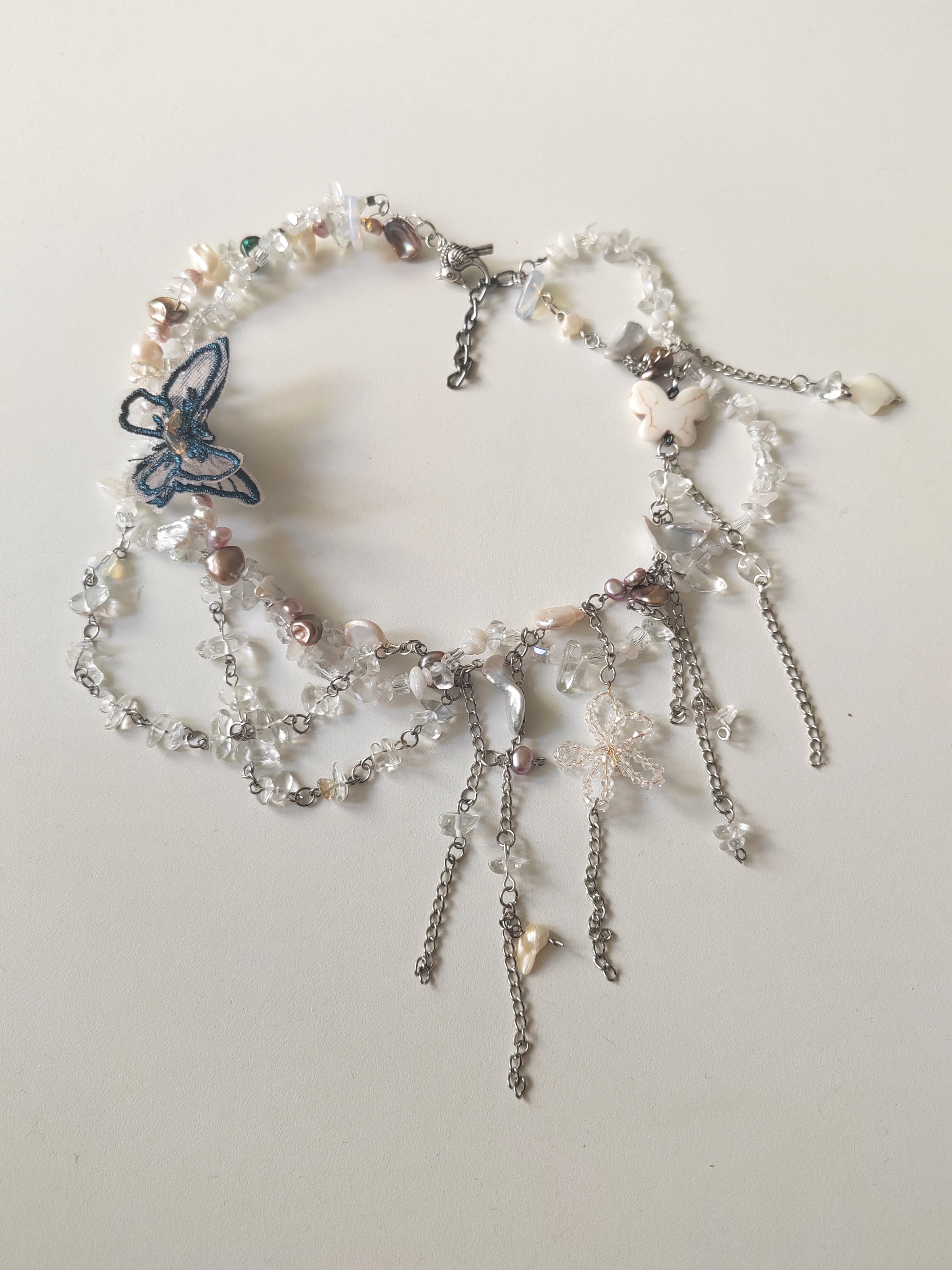 100% Handmade Butterfly Necklace ONE OF A KIND