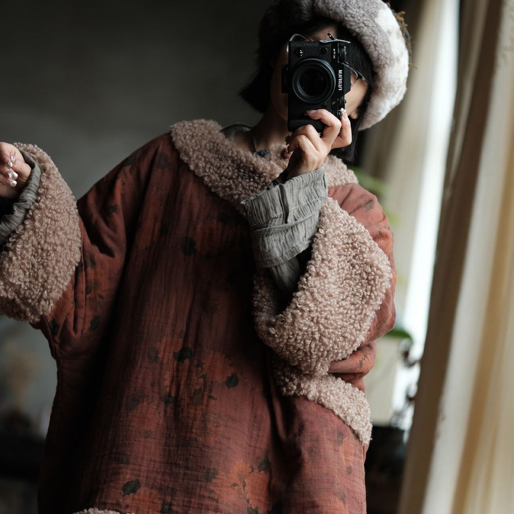 Winter Thick Women Quilted Jacket in Hanfu Style with diagonal closure and frog buttons 250920a 2231