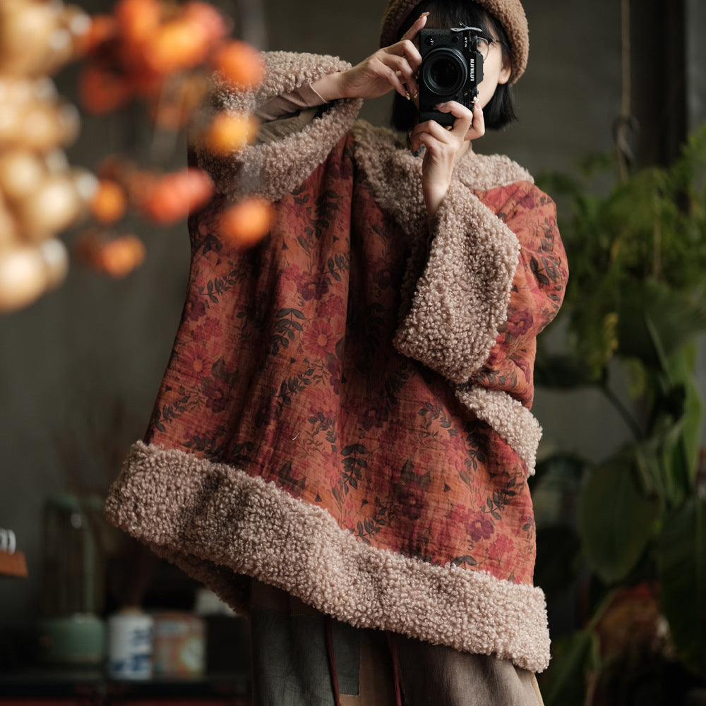 Winter Thick Women Quilted Pullover in Hanfu Style with Diagonal Closure and Frog Buttons  250919a 2231