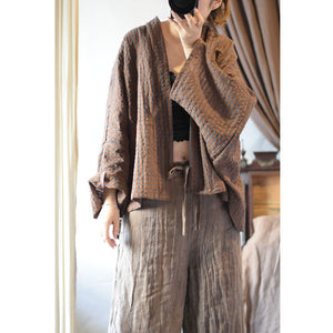 100% Linen Women Jacket, Women Linen Cardigan, Women Summer Kimono 231536s