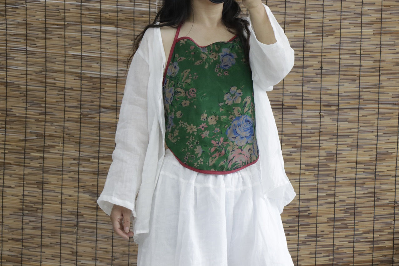 Linen Cotton Bellyband, Ancient Chinese Dessous Lingerie Top. Women Underwear 231153s