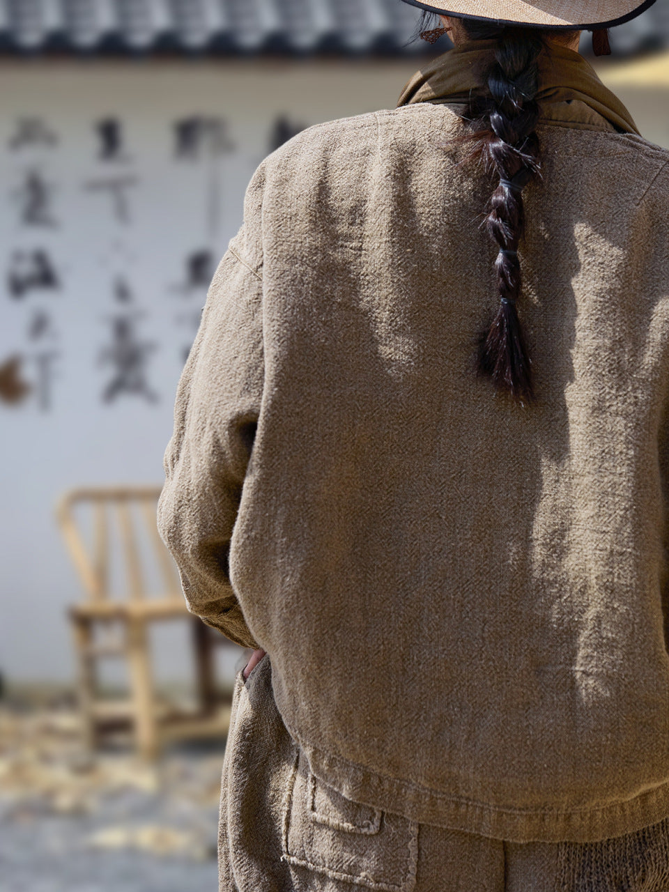 90% Ramie Linen Classic Women Thick Shirt with Pockets 251002w