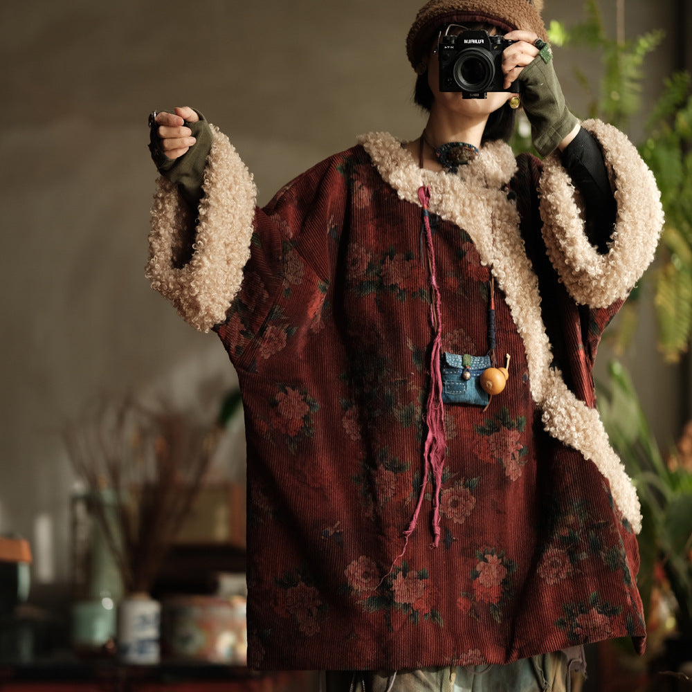 Winter Thick Women Quilted Pullover in Hanfu Style with Diagonal Closure and Frog Buttons 250915a 2229