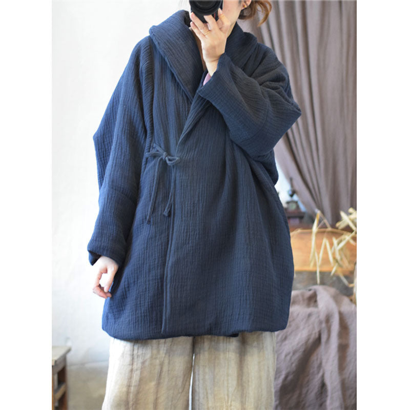 Winter Thick Linen Cotton Women Quilted Jacket in Hanfu Style, Chinese style Hanfu 241113w