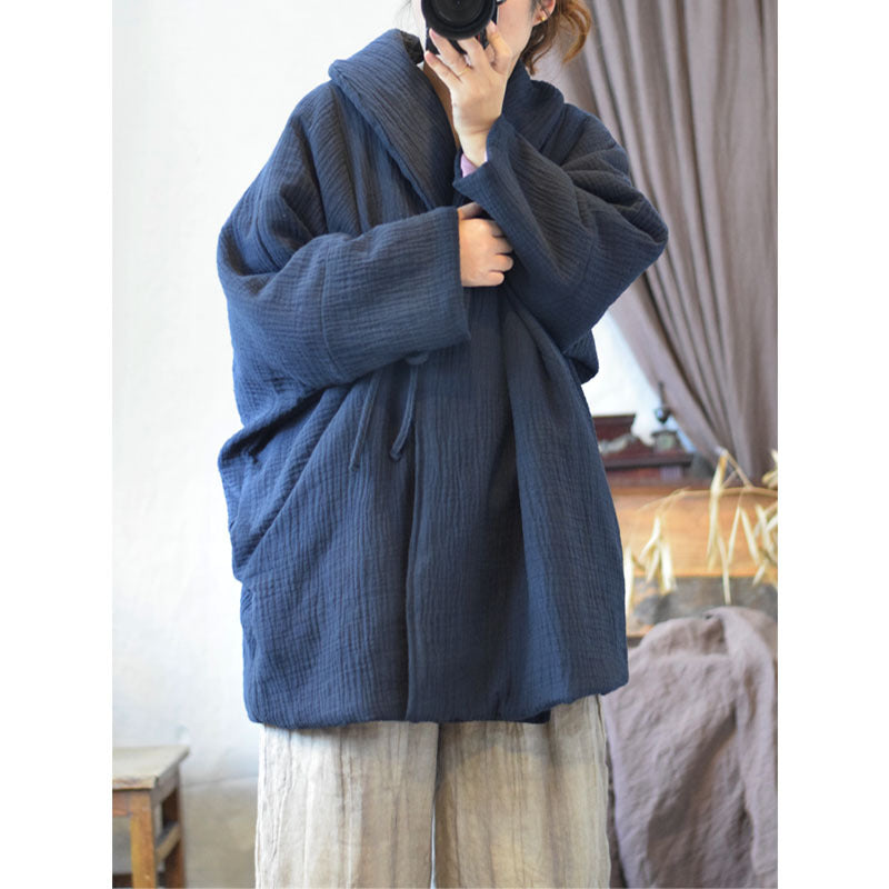 Winter Thick Linen Cotton Women Quilted Jacket in Hanfu Style, Chinese style Hanfu 241113w