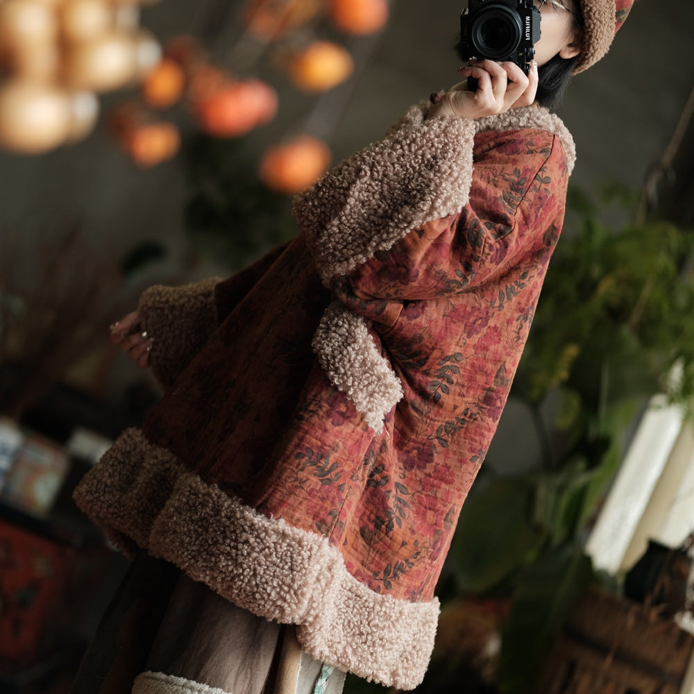 Winter Thick Women Quilted Pullover in Hanfu Style with Diagonal Closure and Frog Buttons  250919a 2231