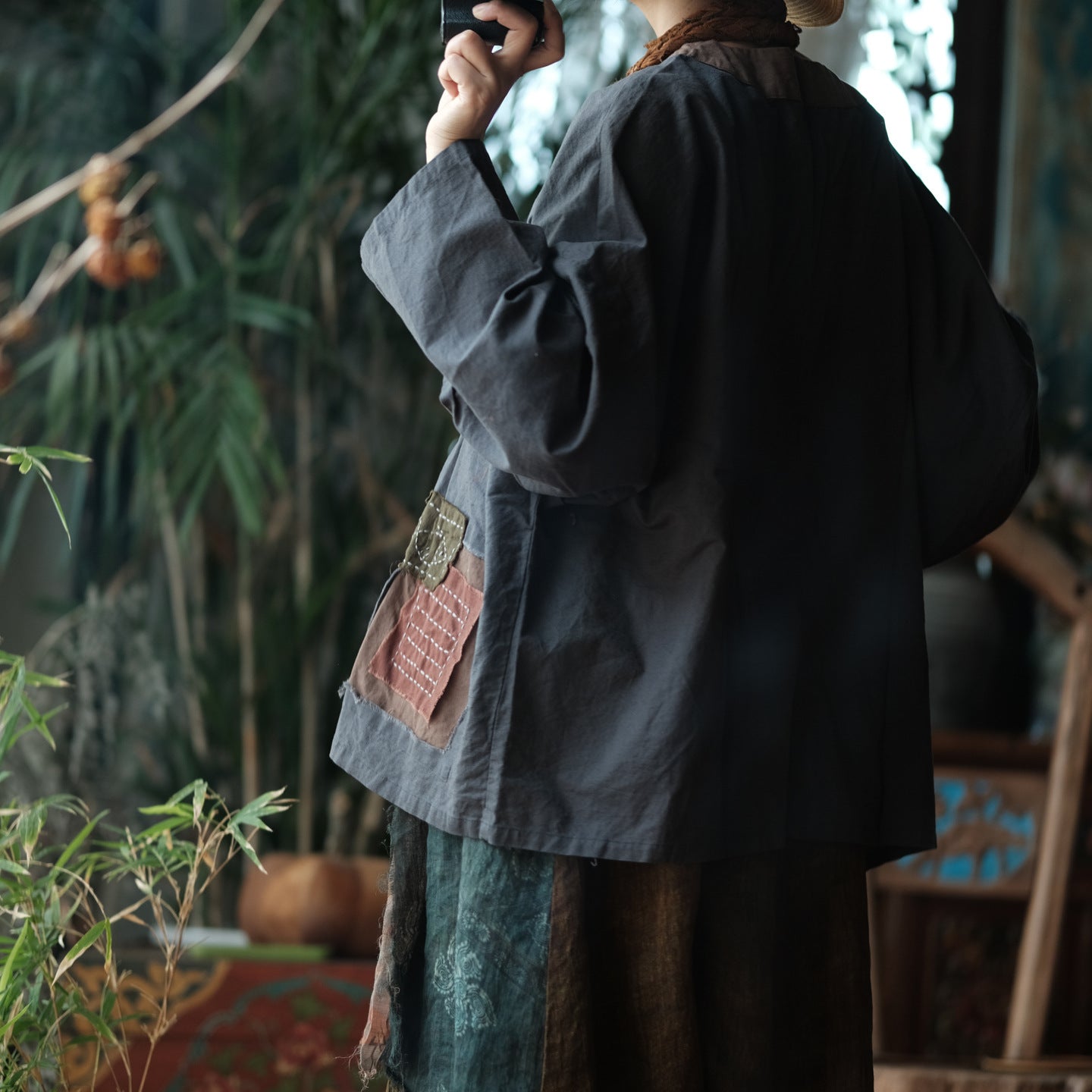 Linen Cotton Women Shirt with Chinese Traditional Buttons, Linen Women Hanfu 251003w 2030