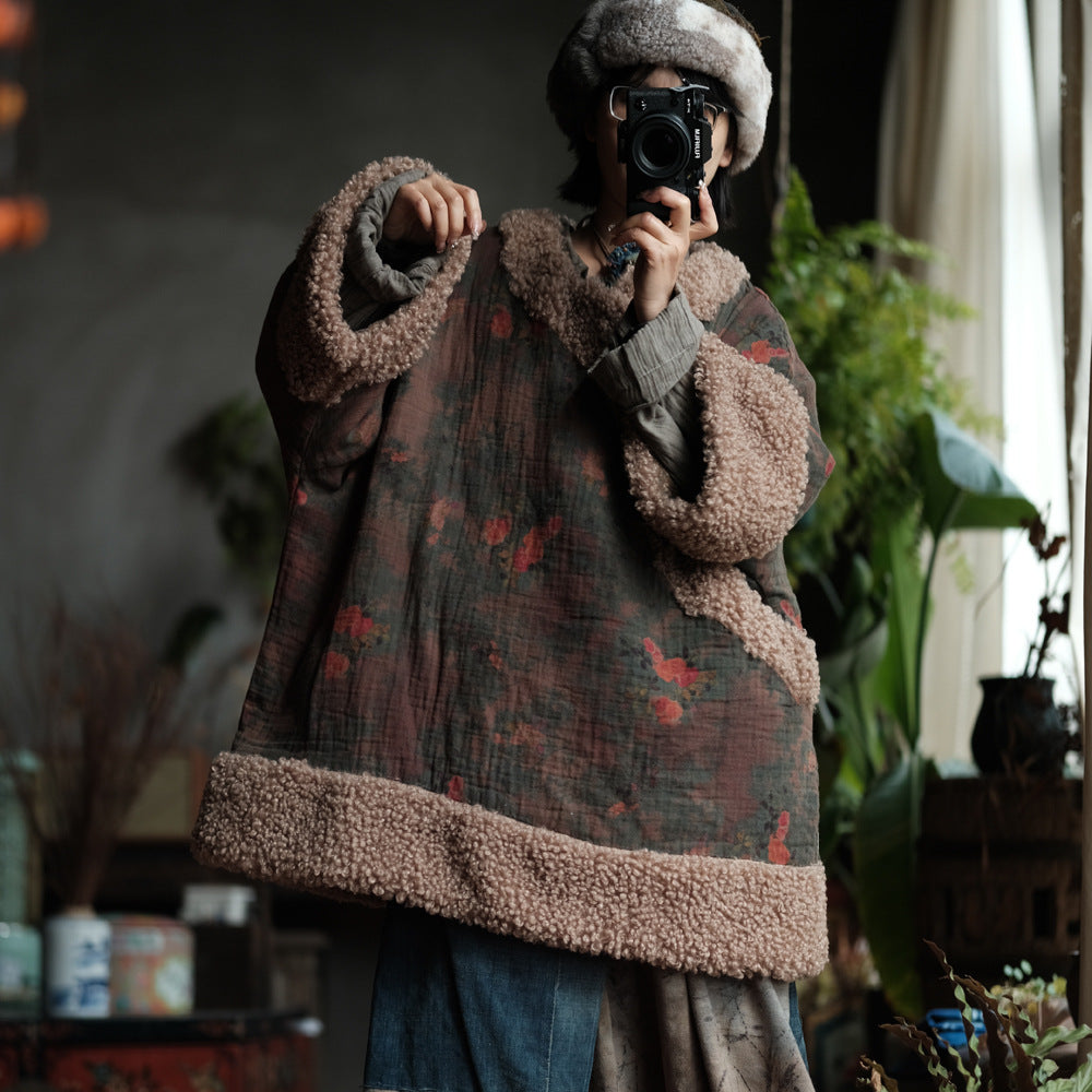 Winter Thick Women Quilted Pullover in Hanfu Style with Diagonal Closure and Frog Buttons 250917a 2231