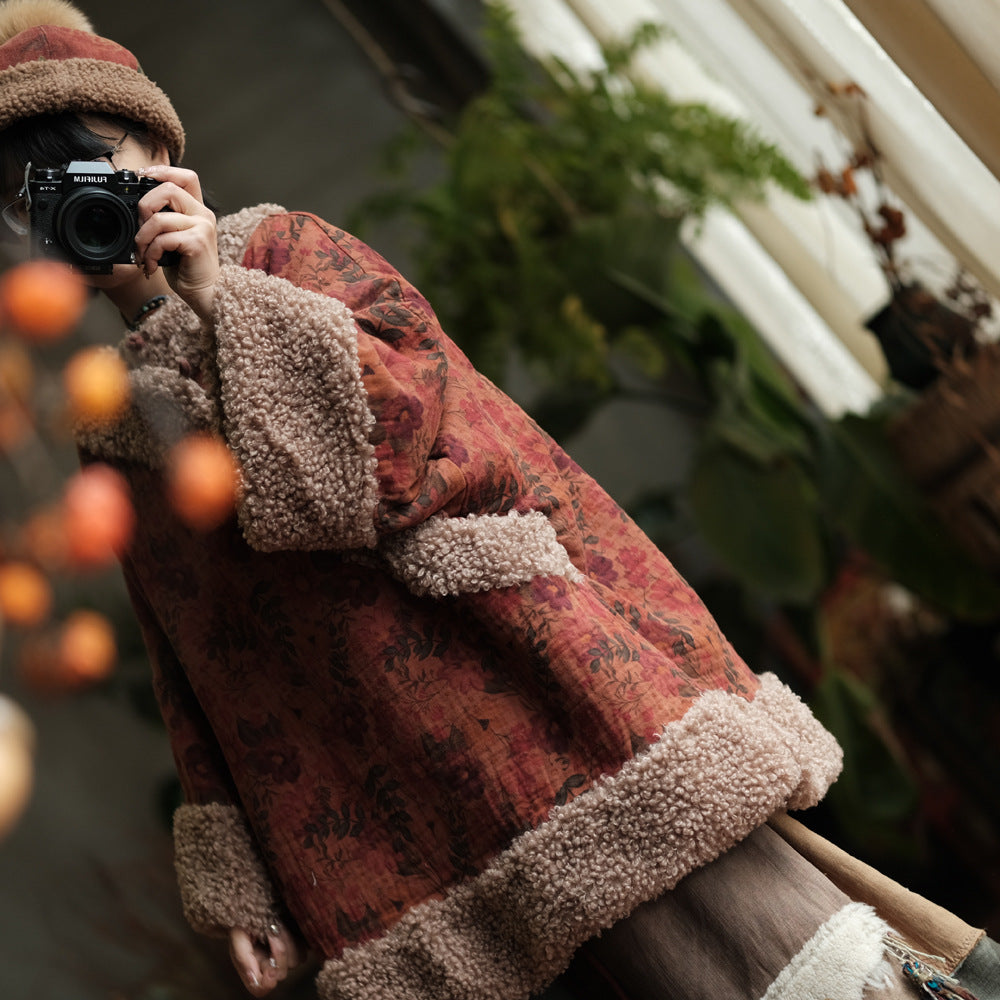 Winter Thick Women Quilted Pullover in Hanfu Style with Diagonal Closure and Frog Buttons  250919a 2231