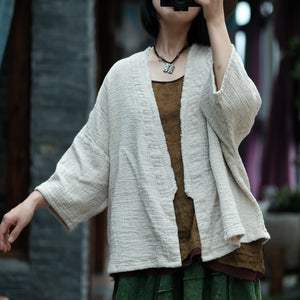 Linen Cotton Women Hanfu Jacket, Linen Women Shirt 240908a