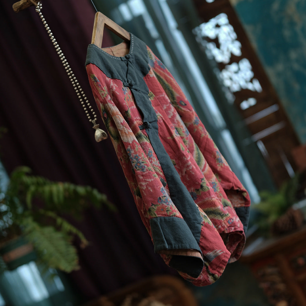 100% Cotton Women Hanfu Shirt with Diagonal Closure and Frog Buttons 240927a 2101