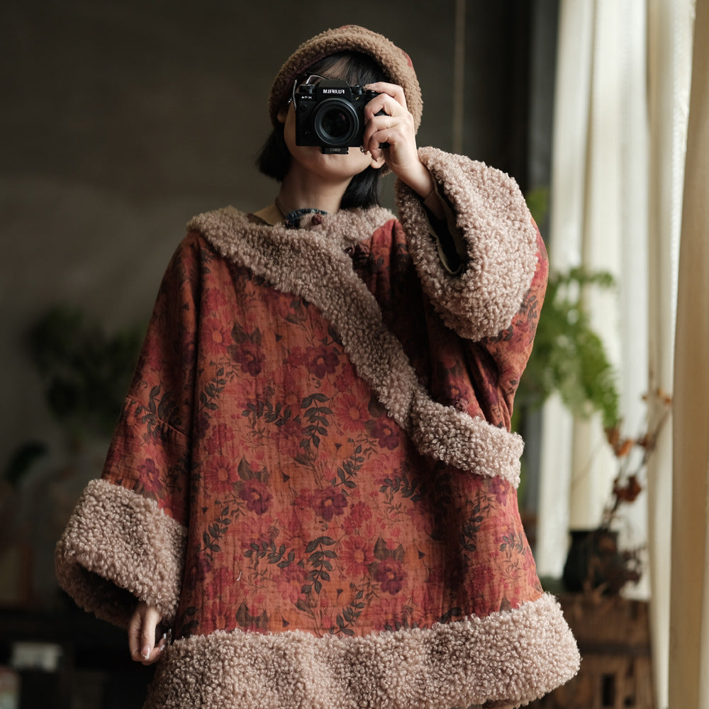 Winter Thick Women Quilted Pullover in Hanfu Style with Diagonal Closure and Frog Buttons  250919a 2231