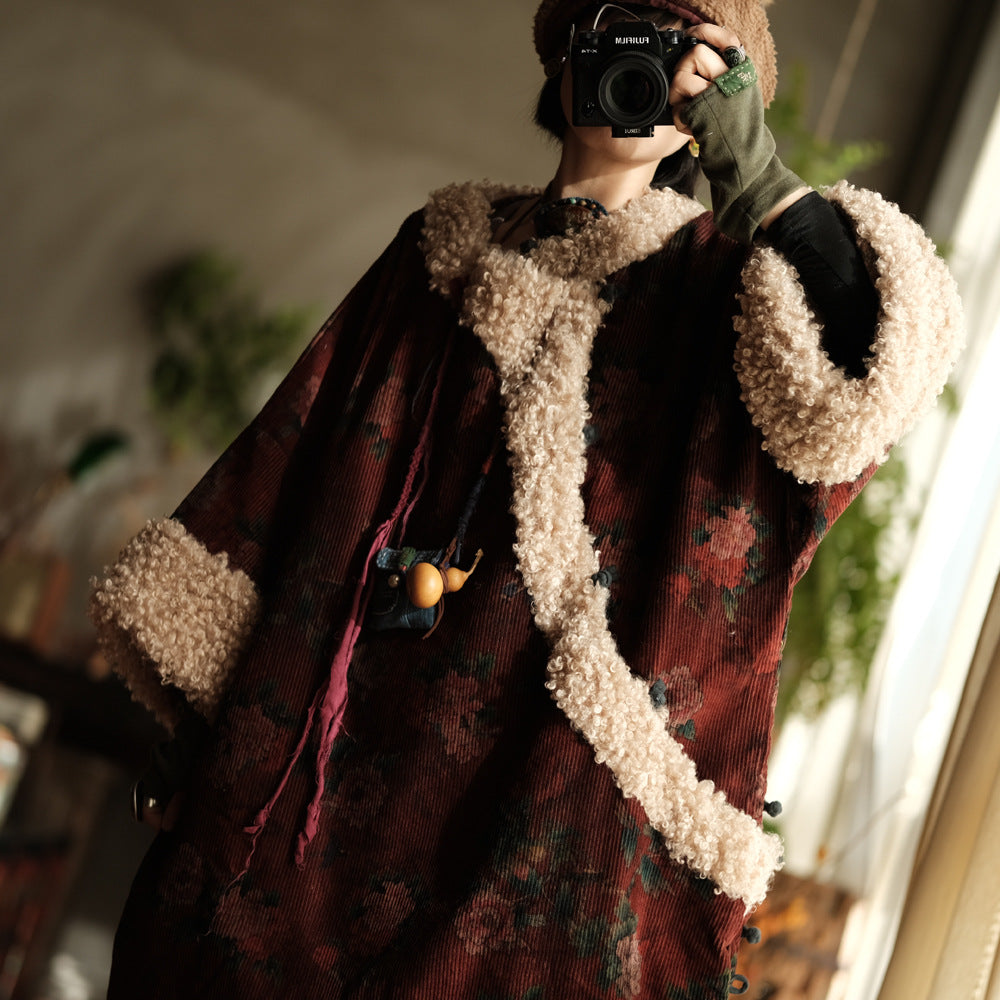 Winter Thick Women Quilted Pullover in Hanfu Style with Diagonal Closure and Frog Buttons 250915a 2229