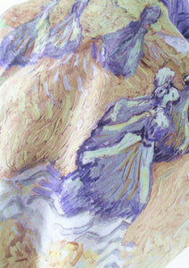 Scarf Vincent van Gogh Harvest in Provence in Oil Painting Print Damen Winter Schal