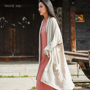 Linen Women Cardigan, Linen Robe 180521a
