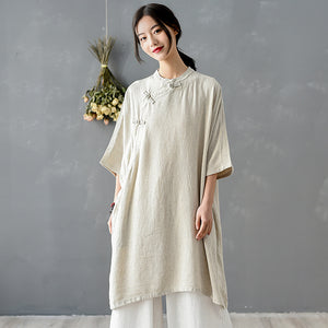 Linen Women Blouse in Hanfu Style, Taichi jacket, Tang suit LIZIQI inspired 022221q