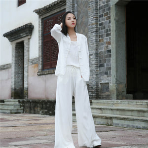 Linen Women Blouse in Chinese Hanfu Style LIZIQI inspired 030221a