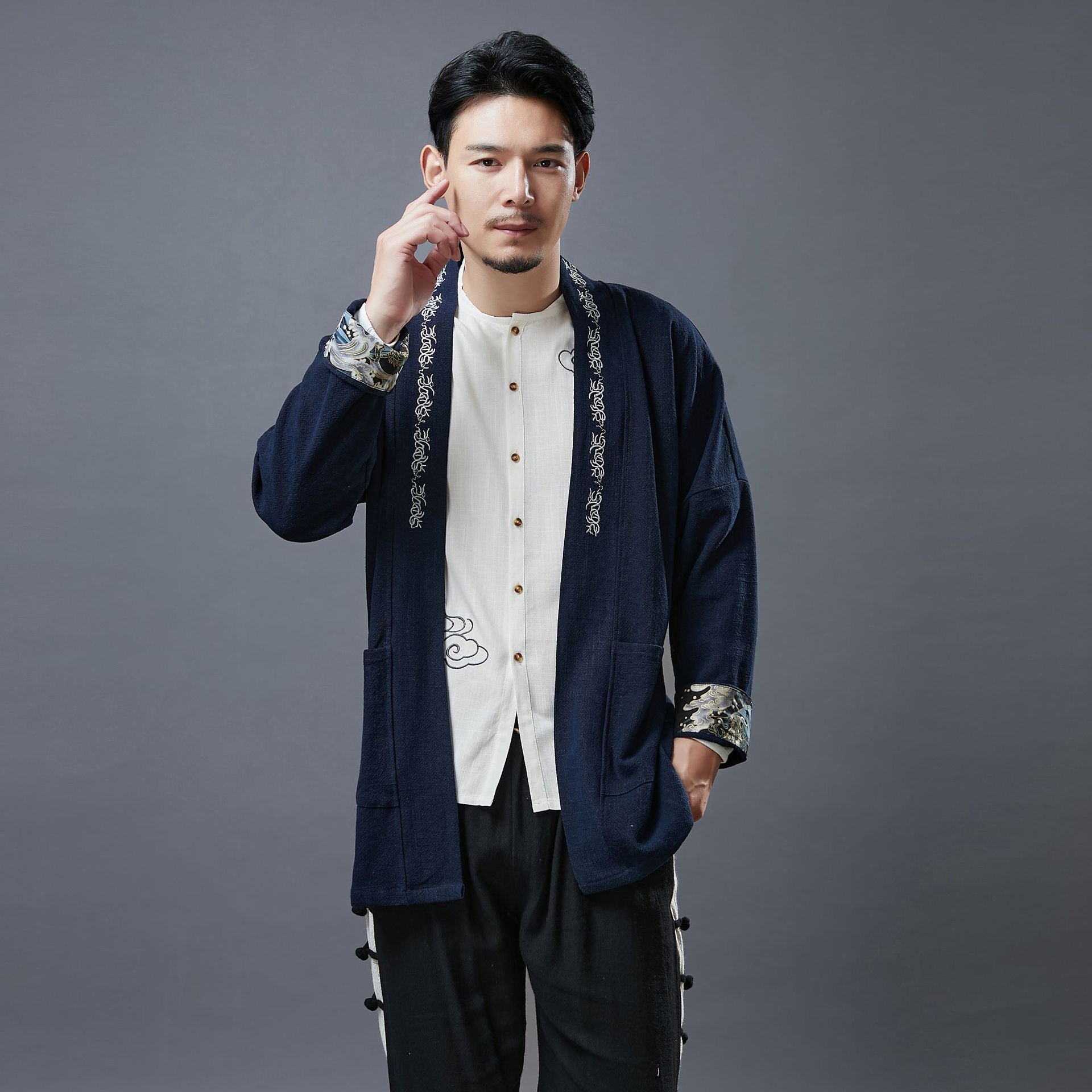 Herren Ramie Linen Tang-Anzug, Taichi-Jacke 230521z