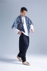 Men Unisex Linen Cotton Kimono, Men Noragi, Summer Cardigan 240521d