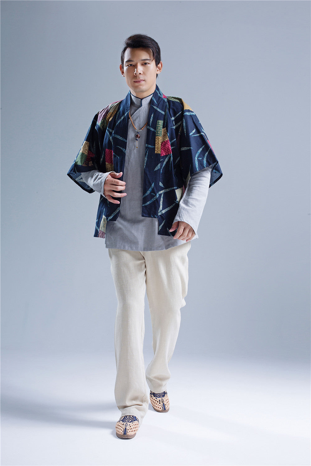 Men Unisex Linen Cotton Kimono, Men Noragi, Summer Cardigan 240521d