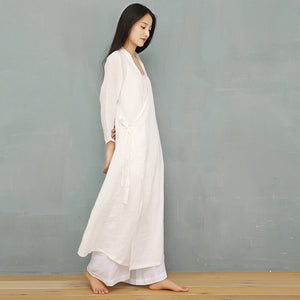 100% Ramie Linen Women Blouse Dress  221109a