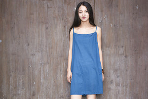 100% Cotton Women Mini Dress 210521d