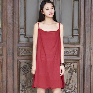 100% Cotton Women Mini Dress 210521d