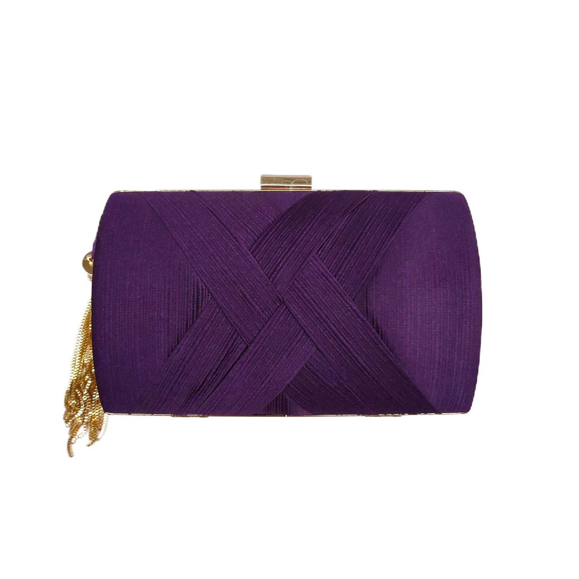 Luxus Clutch Satin Evening Bag with Tassel CL9902A