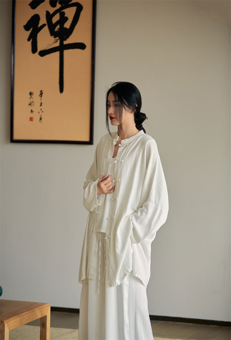Linen Cotton Women Blouse, LINEN women Pullover, linen women Shirt, linen women top, liziqi 220697s