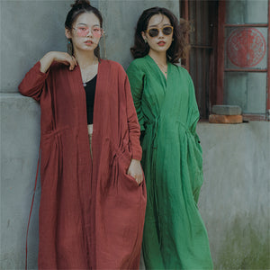 100% Ramie Linen Women Onepiece Dress 221627a