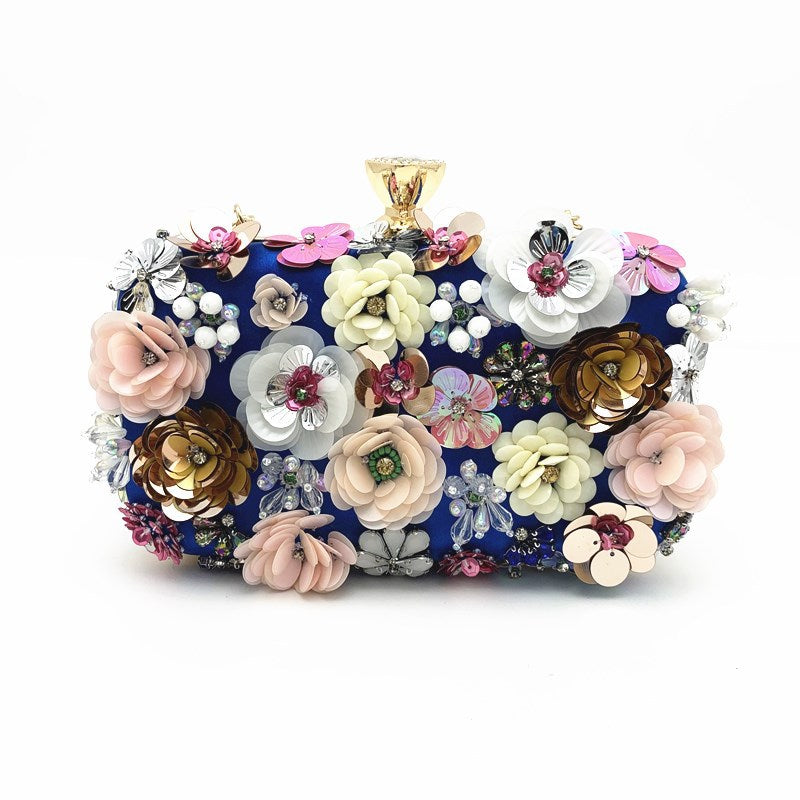 3D Floral Statement Clutch Handtasche Cheongsam Abendtasche CL9901A
