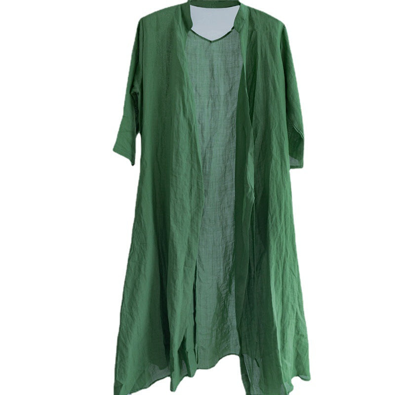 100% Ramie Linen Women Onepiece Dress 221627b