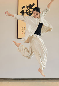 Linen Cotton Taichi Jacket Set,  Kongfu Suit LIZIQI inspired 220422x