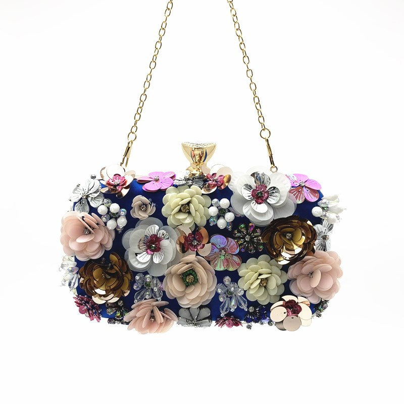 3D Floral Statement Clutch Handbag Cheongsam Evening Bag CL9901A