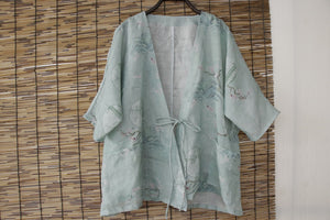 100 Percent Ramie Linen Women Blouse with Half Sleeves, chinese style women blouse, linen shirt 231910a