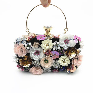 3D Floral Statement Clutch Handtasche Cheongsam Abendtasche CL9901A