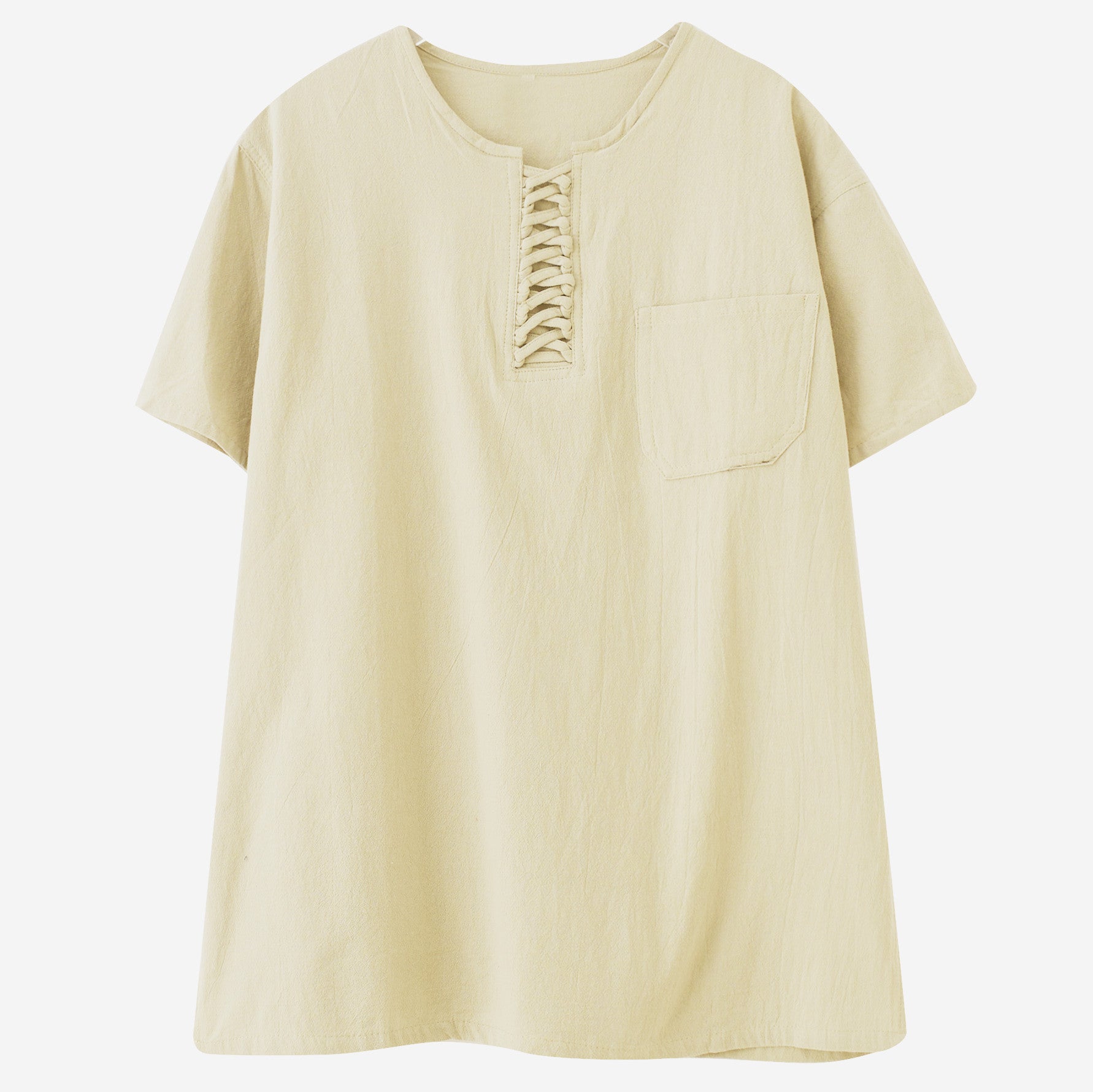 Men Cotton Linen T shirt in Hanfu style 070621b